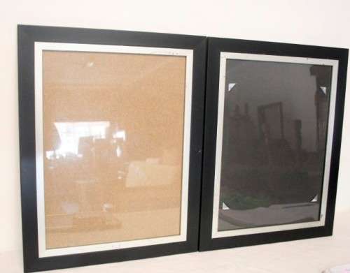 **RS17** Two lovely larger sized wall mounted photo/certificate frames with glass.