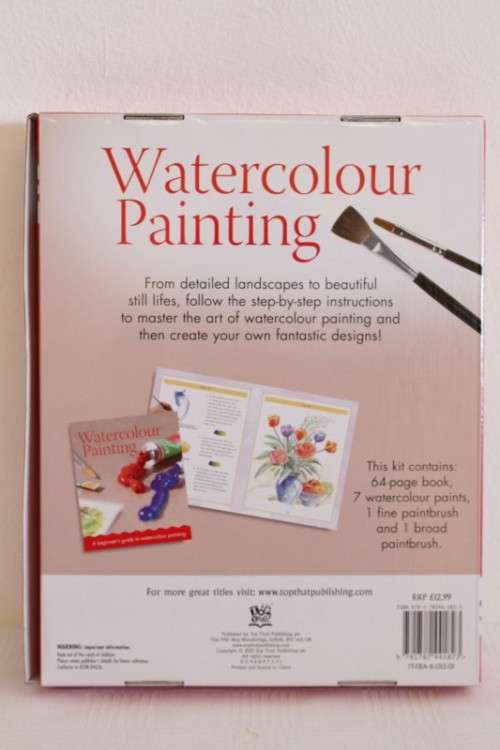A gorgeous complete beginner set of watercolour paints including 7x paints, brushes & booklet
