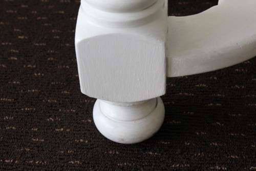 **RS17** An antique Victorian wooden white banqueting podium/ maître d' stand w/ barley twist legs