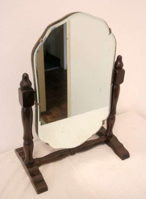 An amazing and beautifully made vintage solid wooden (tilting) dressing table vanity mirror