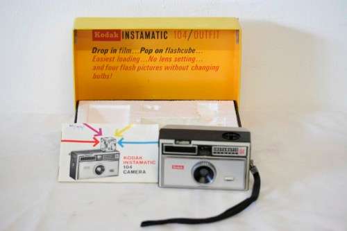 A stunning vintage (1960s 1970s) Kodak instamatic 104 camera in original box.