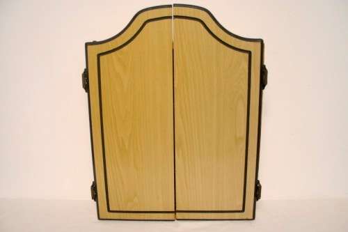 A top quality Unicorn (Phil Taylor)dart board in a wooden cabinet w score boards in super condition.