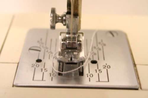 A vintage Janome "Finesse" model JFS1812 sewing machine.