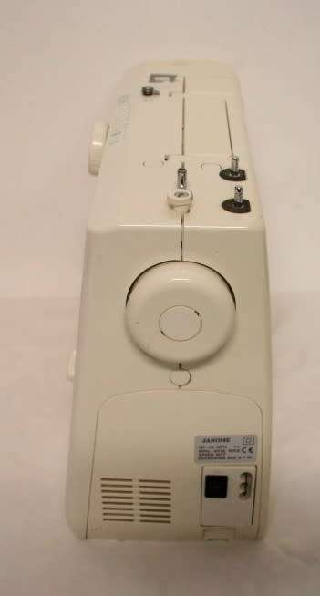 A vintage Janome "Finesse" model JFS1812 sewing machine.