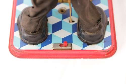 An incredible & rare vintage (c1962) Japanese made "Nomaru T.N" battery powered "Bartender" tin toy