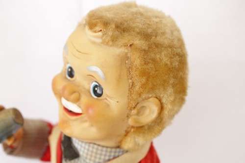 An incredible & rare vintage (c1962) Japanese made "Nomaru T.N" battery powered "Bartender" tin toy