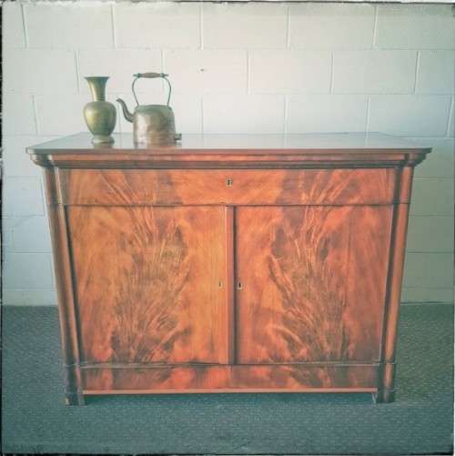 incredible antique walnut Art Deco pop-up drinks cabinet w/ side cupboards & pull-out trays RS17Sale