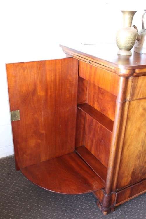 incredible antique walnut Art Deco pop-up drinks cabinet w/ side cupboards & pull-out trays RS17Sale