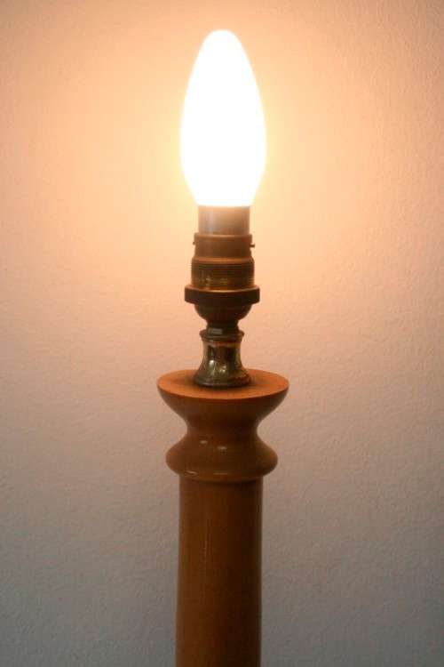 A lovely solid Yellow wood table lamp base, add your own style with a stylish shade.