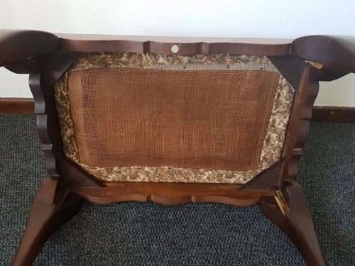 A beautiful and elegant vintage solid imbuia piano stool/ bench with carved ball and claw feet.