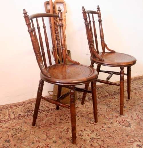 Two stunning vintage globe chairs - beautiful on a patio/ next to a dining table for extra seating!