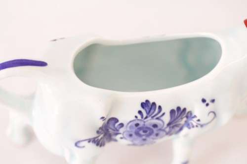 A stunning hand painted blue and white Delft Blauw of Holland porcelain "cow" milk jug/ creamer