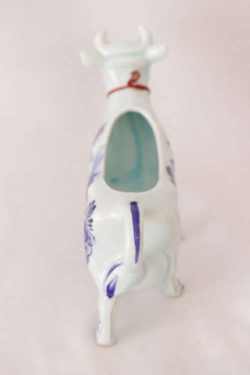 A stunning hand painted blue and white Delft Blauw of Holland porcelain "cow" milk jug/ creamer