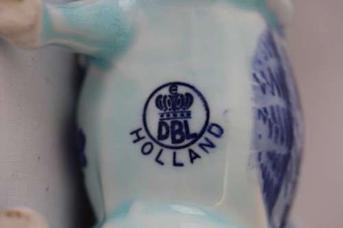 A stunning hand painted blue and white Delft Blauw of Holland porcelain "cow" milk jug/ creamer