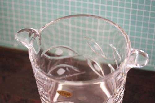 A magnificent modern designed Bohemia hand-cut Vitria lead crystal 1200ml ice bucket - pristine!!