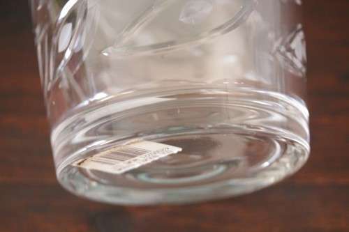 A magnificent modern designed Bohemia hand-cut Vitria lead crystal 1200ml ice bucket - pristine!!