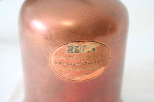 **RS17** An awesome vintage copper and brass Rega plunger style spray can, great on display.