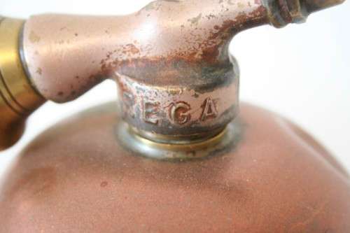 **RS17** An awesome vintage copper and brass Rega plunger style spray can, great on display.