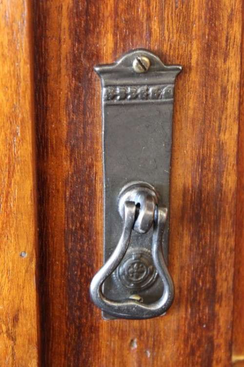 An awesome vintage three-door, two division wardrobe w/ a "full-length" centre mirror & ample space