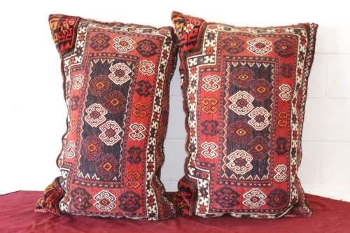 Two incredible large (double sided) hand-stitched Berber Persian floor cushion in awesome condition