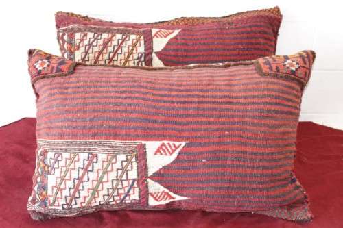 Two incredible large (double sided) hand-stitched Berber Persian floor cushion in awesome condition