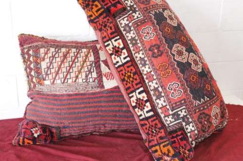 Two incredible large (double sided) hand-stitched Berber Persian floor cushion in awesome condition