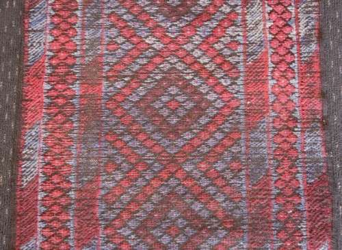 A stunning vintage Persian runner carpet (245cm long) in reds and grey in good condition