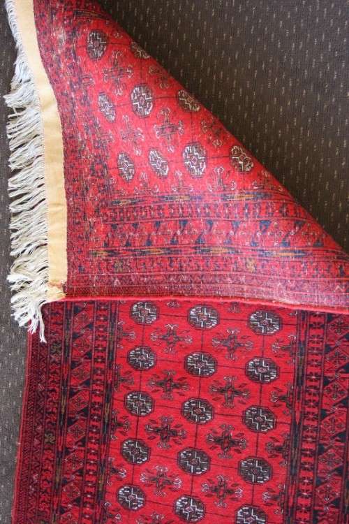 Spectacular long (3m) traditional red Pakistani Bokhara Persian runner carpet in fabulous condition