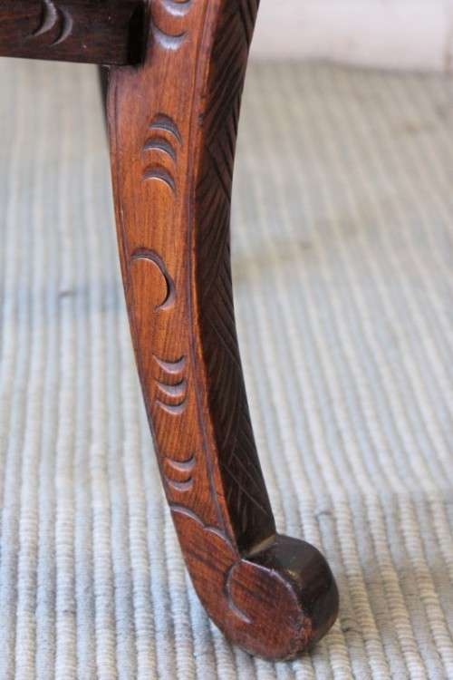 **RS17** A magnificently hand-carved vintage wooden Chinese "dragon" occasional table = a rare piece
