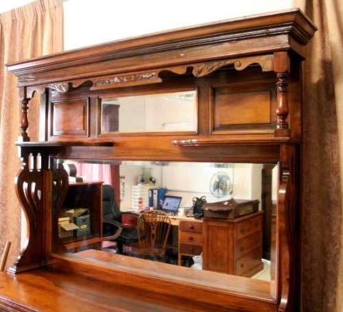 A spectacular antique Victorian oak buffet server once owned by John Smith Moffat; The Moffat Treaty
