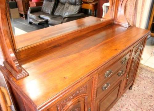 A spectacular antique Victorian oak buffet server once owned by John Smith Moffat; The Moffat Treaty
