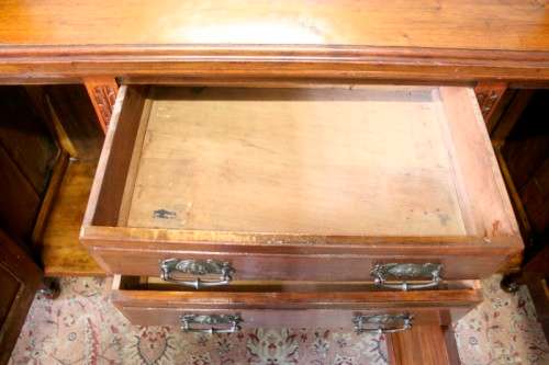 A spectacular antique Victorian oak buffet server once owned by John Smith Moffat; The Moffat Treaty