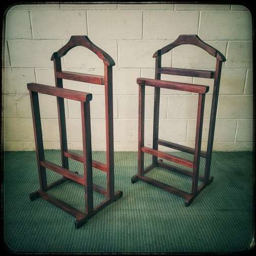 Amazing solid wooden "dumb valet" clothing stands in great condition - stylish & very useful!