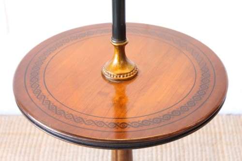**RS17** A beautifully made vintage floor standing reading lamp with table tray and large shade