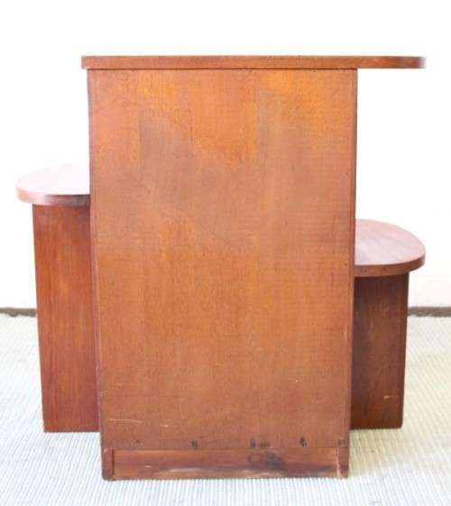 An awesome antique Art Deco bathroom cupboard with a single door and side shelves