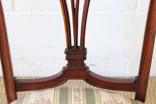 **RS17** A hand-carved antique Victorian slipper/ nursing chair upholstered in a beautiful fabric