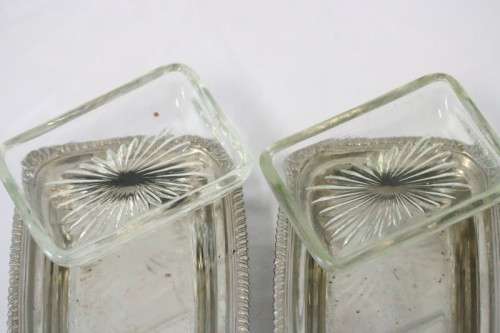 **RS17** 2 beautiful vintage silver plated lidded breakfast butter dishes w/ ornate lids. Price/dish