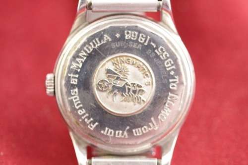 A superb & rare vintage 1960's Movado Sub-sea Kingmatic S gents stainless steel watch - 28 Jewels