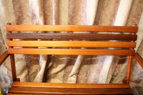 **RS17** A stunning and sturdy 2-seater wooden fold away bench - great on a porch