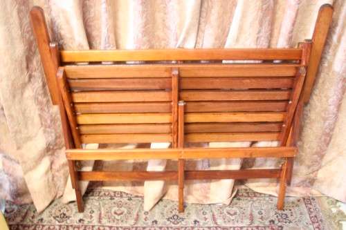 **RS17** A stunning and sturdy 2-seater wooden fold away bench - great on a porch