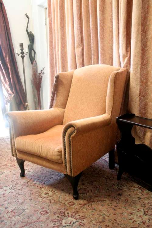 **RS17** A large wing back chair in great condition for the age! Perfect for a study or reading room