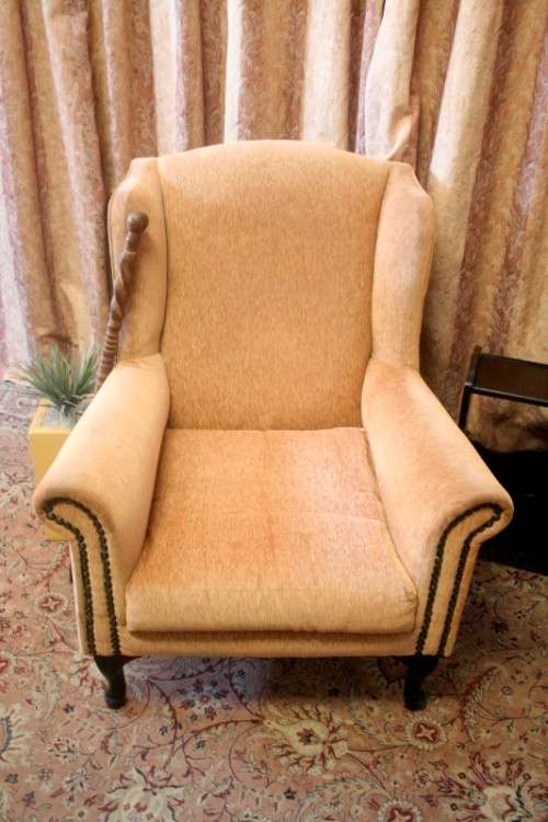 **RS17** A large wing back chair in great condition for the age! Perfect for a study or reading room