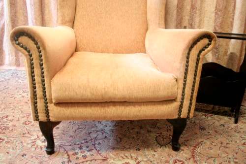**RS17** A large wing back chair in great condition for the age! Perfect for a study or reading room