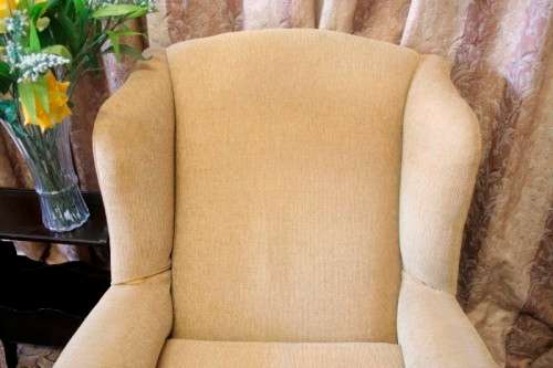 A fabulous wing back chair in great condition for the age! Perfect for a study or reading room