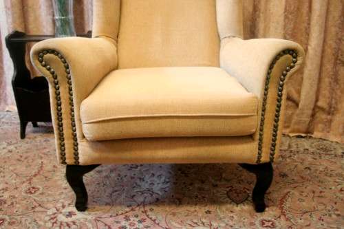 A fabulous wing back chair in great condition for the age! Perfect for a study or reading room