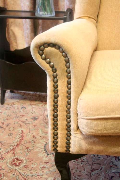 A fabulous wing back chair in great condition for the age! Perfect for a study or reading room