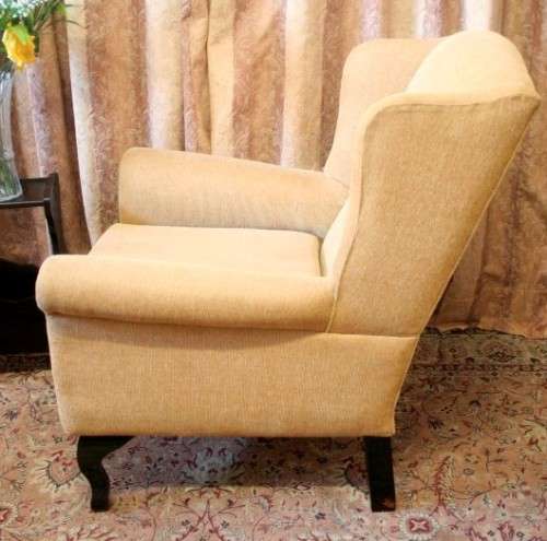 A fabulous wing back chair in great condition for the age! Perfect for a study or reading room