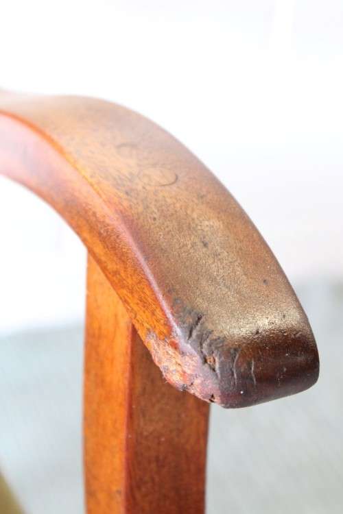A lovely vintage solid teak lounge armchair with green upholstery - great extra seat in the house!