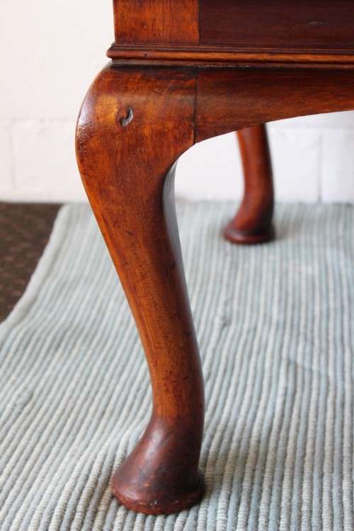 An exquisite LARGE vintage side server with pad foot legs and stunning carved wooden rosettes!