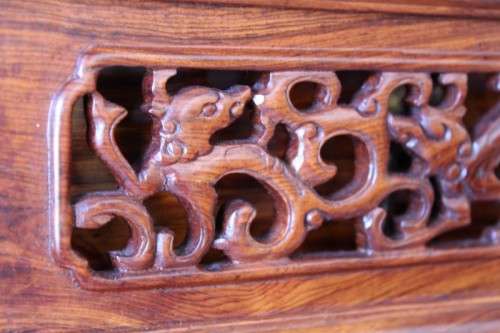 A superb & beautifully made solid Burmese teak double door cabinet/ cupboard w/ two internal drawers